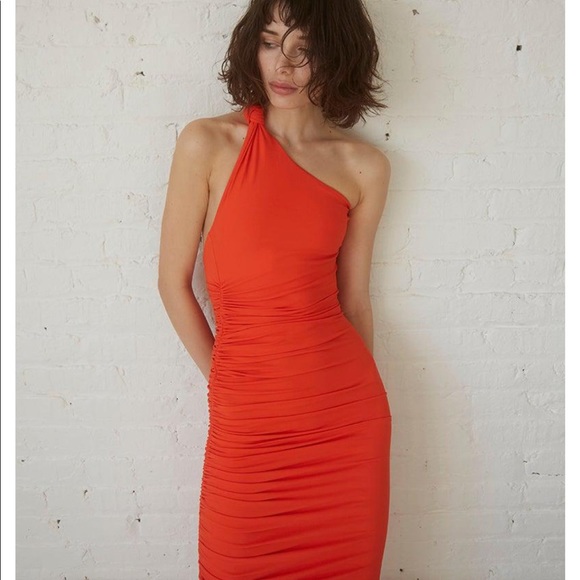 ALIX NYC CELESTE DRESS IN BLOOD ORANGE 🍊 - Picture 3 of 4